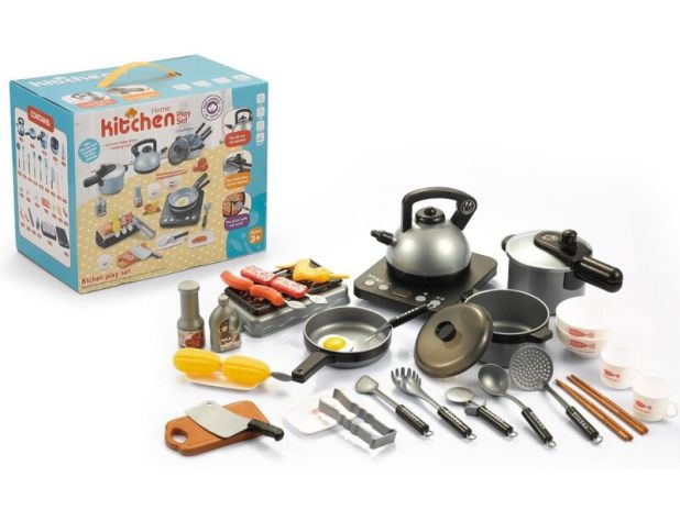 Zestaw Kuchenny Do Gotowania Garnki Akcesoria Światło Dźwięk 5705-2