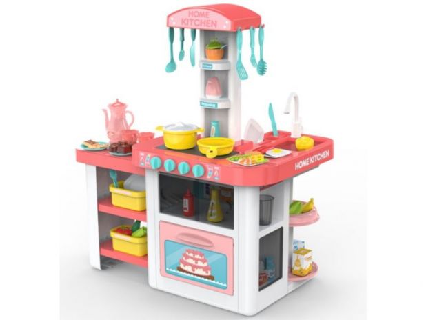 Kuchnia Z Piekarnikiem I Płyta Indukcyjną 55 Elementów Różowa 889-63