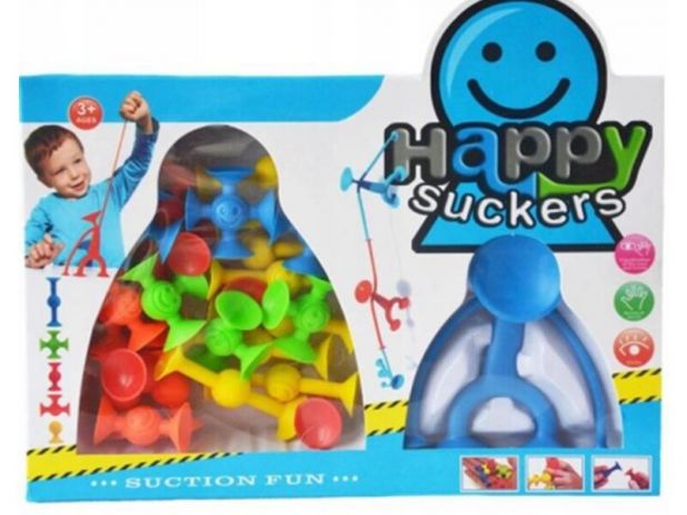 Klocki Konstrukcyjne Kolorowe Przyssawki 886B