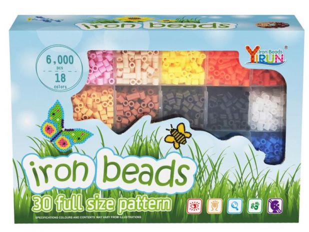 Koraliki Do Zgrzewania Zestaw 6000 Elementów 18 Kolorów BT-0103